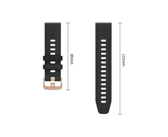 Tech-Protect watch strap Silicone Garmin fenix 43mm, black Новинки смартфонов и телефонов