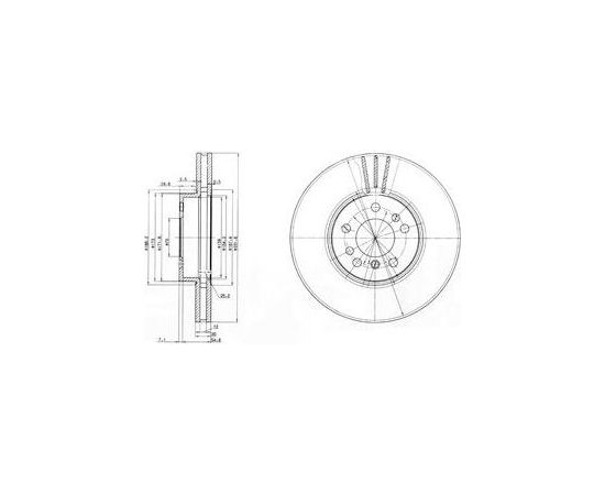 Delphi Bremžu disks BG3628