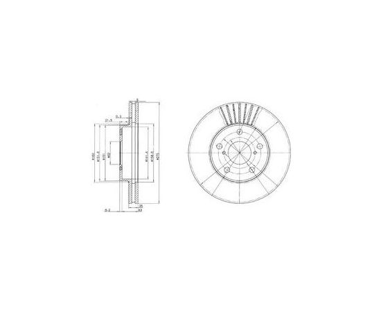 Delphi Bremžu disks BG3856