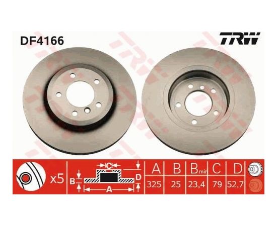 TRW Bremžu disks DF4166