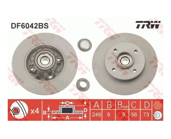 TRW Bremžu disks DF6042BS