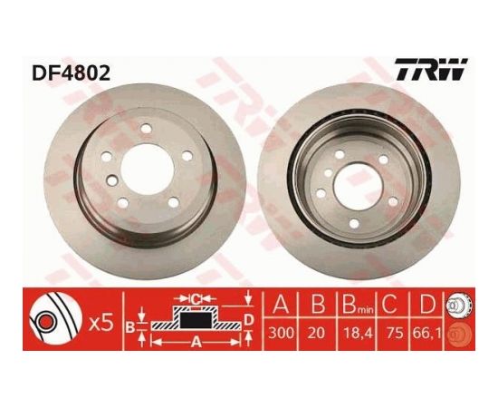 TRW Bremžu disks DF4802