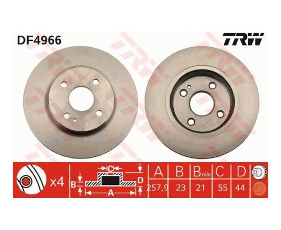 TRW Bremžu disks DF4966