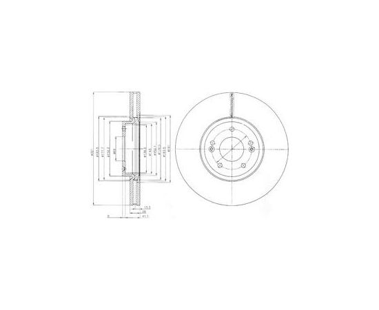 Delphi Bremžu disks BG9056