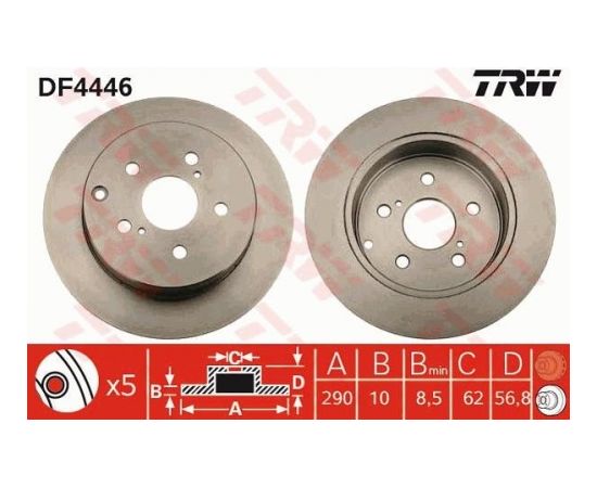 TRW Bremžu disks DF4446