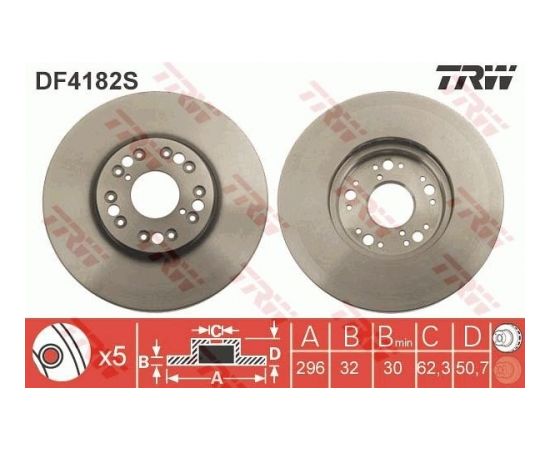 TRW Bremžu disks DF4182S