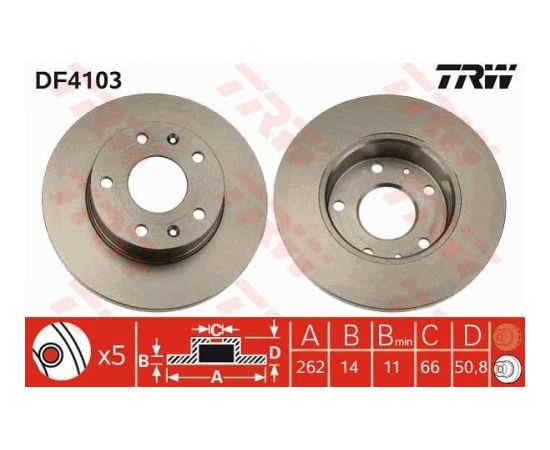 TRW Bremžu disks DF4103