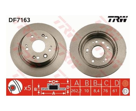 TRW Bremžu disks DF7163