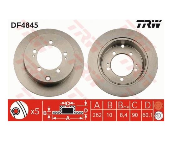 TRW Bremžu disks DF4845