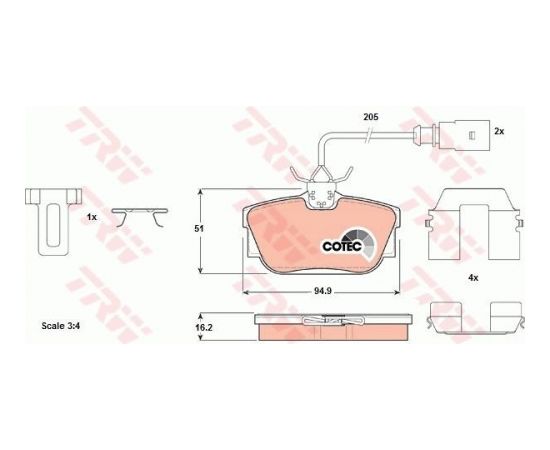 TRW Bremžu kluči GDB1326