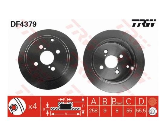 TRW Bremžu disks DF4379