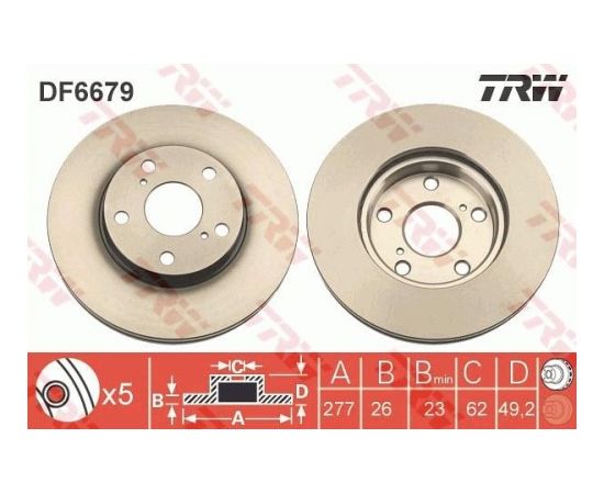 TRW Bremžu disks DF6679