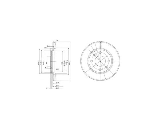 Delphi Bremžu disks BG2444