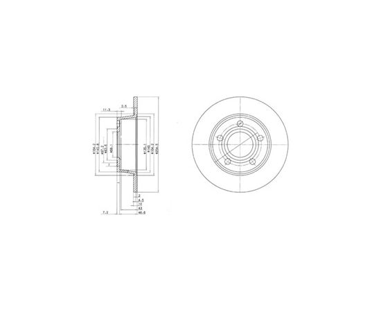 Delphi Bremžu disks BG3672