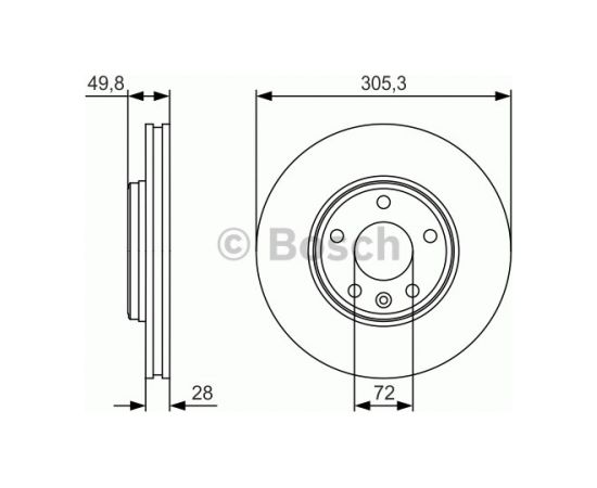 Bosch Bremžu disks 0 986 479 R93