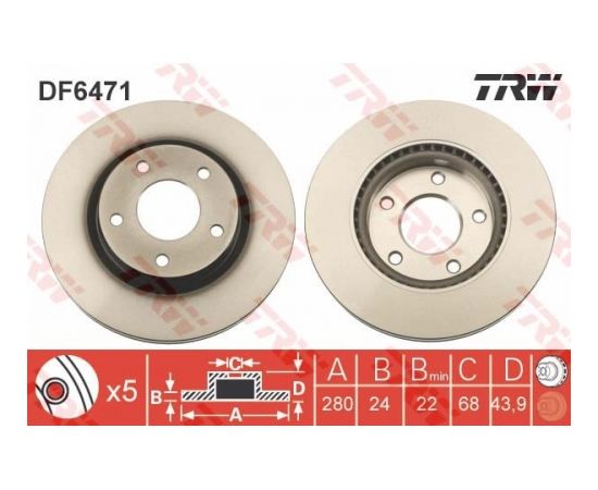 TRW Bremžu disks DF6471