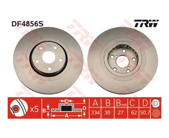 TRW Bremžu disks DF4856S