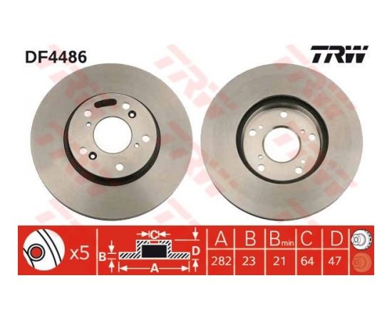 TRW Bremžu disks DF4486