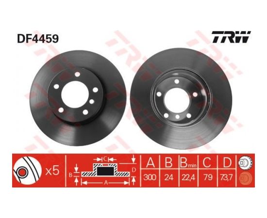 TRW Bremžu disks DF4459