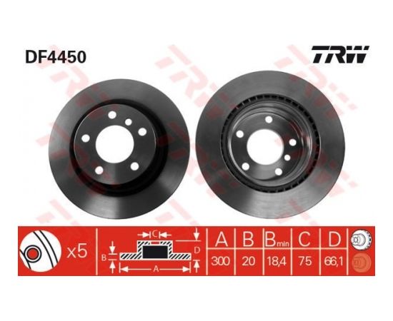TRW Bremžu disks DF4450