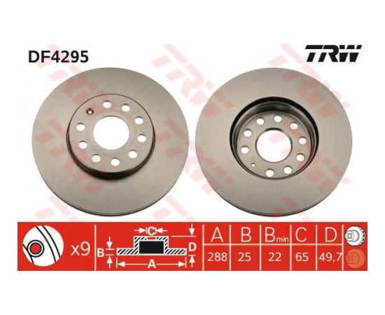 TRW Bremžu disks DF4295