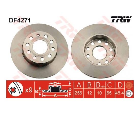 TRW Bremžu disks DF4271