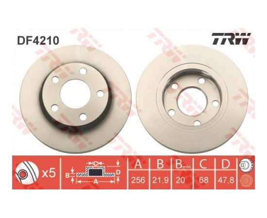 TRW Bremžu disks DF4210