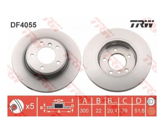 TRW Bremžu disks DF4055