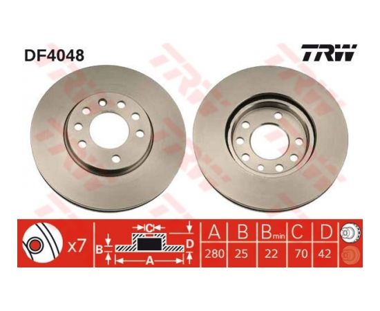 TRW Bremžu disks DF4048