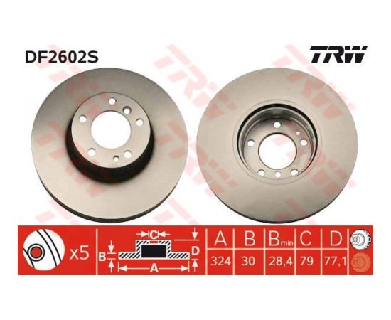 TRW Bremžu disks DF2602S