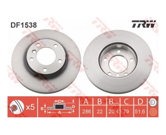 TRW Bremžu disks DF1538