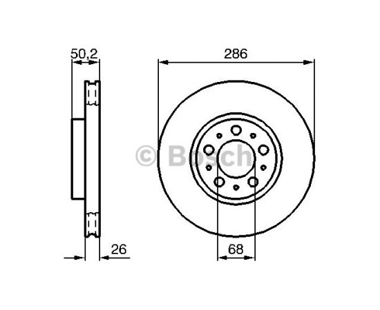 Bosch Bremžu disks 0 986 479 210