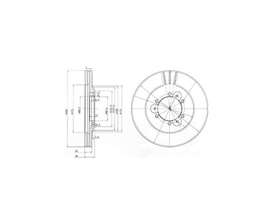 Delphi Bremžu disks BG3378