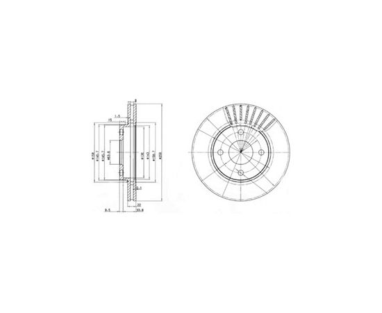 Delphi Bremžu disks BG3359