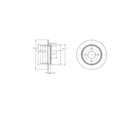 Delphi Bremžu disks BG3054