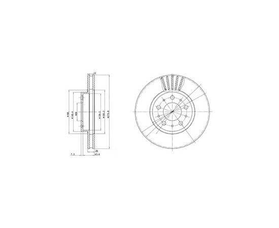 Delphi Bremžu disks BG2841