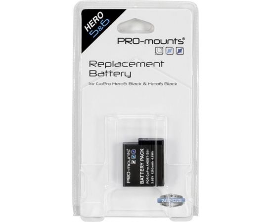 PRO-mounts battery GoPro 5/6 1260mAh