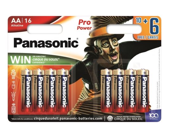Panasonic Pro Power батарейки LR6PPG/16B 10+6 штук