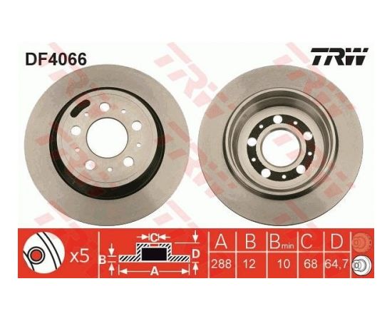 TRW Bremžu disks DF4066