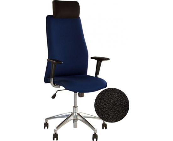 Ergonomisks biroja krēsls NOWY STYL SOLO R HR STEEL CHROME melns ECO30 ar galvas balstu