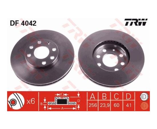 TRW Bremžu disks DF4042