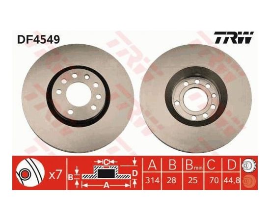 TRW Bremžu disks DF4549