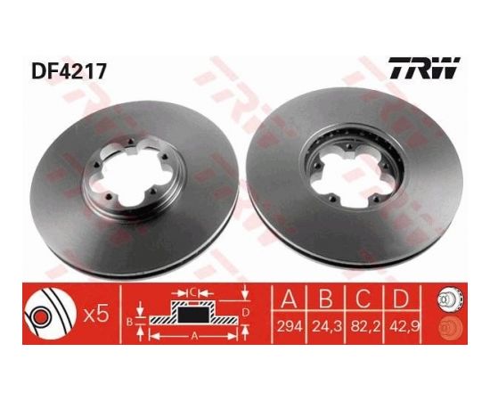 TRW Bremžu disks DF4217