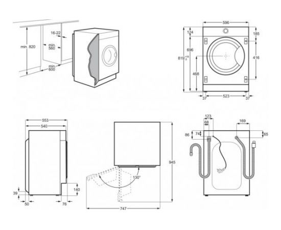 Electrolux EW7F348SI iebūvējamā veļas mašīna