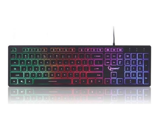GEMBIRD "Rainbow" backlight multimedia keyboard USB Black US layout
