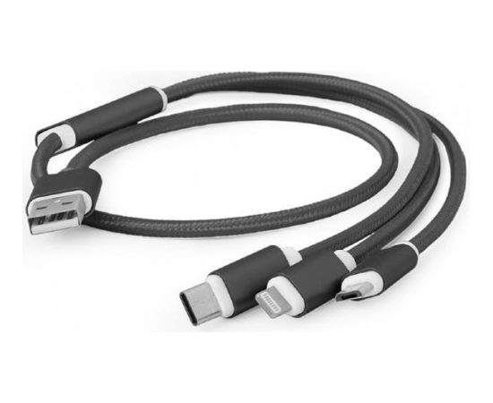 CABLE USB CHARGING 3IN1 1M/BLACK CC-USB2-AM31-1M GEMBIRD