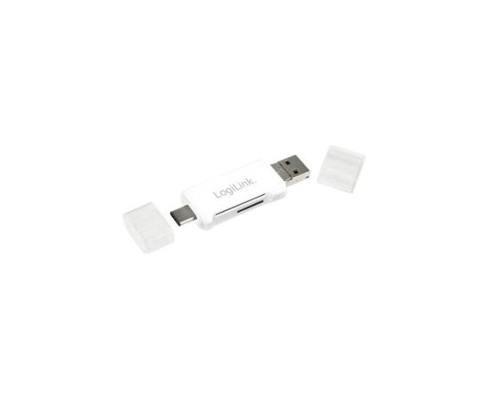 LOGILINK - Card reader USB 2.0, 3-in-1, USB-C to Micro-B or USB-A