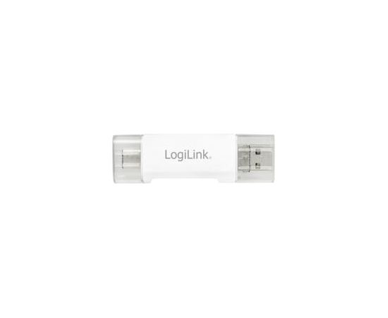 LOGILINK - Card reader USB 2.0, 3-in-1, USB-C to Micro-B or USB-A