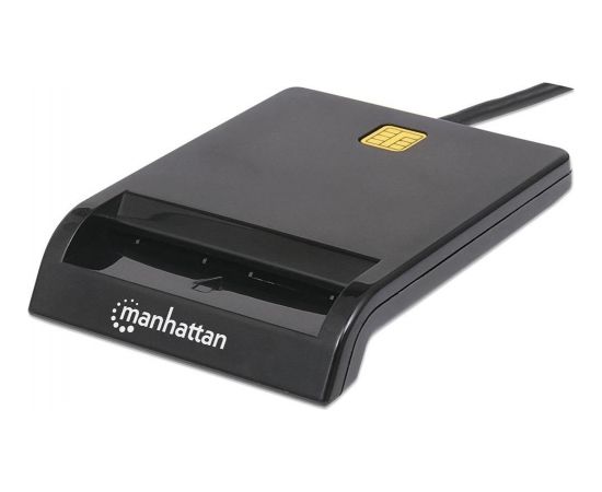 Manhattan Smart Card Reader USB External Contact Reader, Black