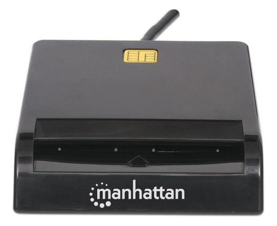 Manhattan Smart Card Reader USB External Contact Reader, Black